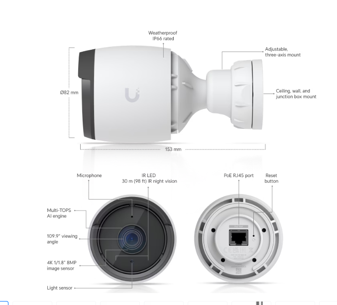 Camera G6 Bullet (UVC-G6-Bullet-W) - Image 3