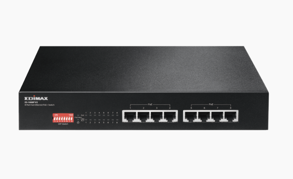 Edimax ES-1008P V2 Long Range 8-Port Fast Ethernet PoE+ Switch